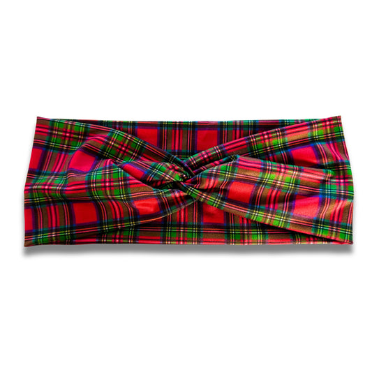 Fireplace Plaid Sweetheart Headband (or removable tie option) Sewing Sweethearts Sweetheart