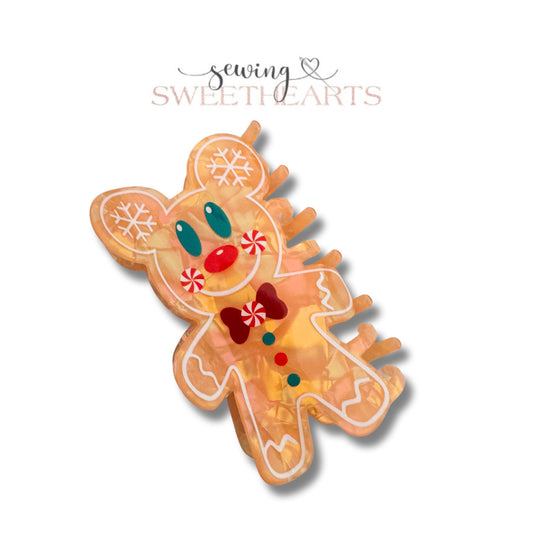 PREORDER * Gingerbread Mouse Claw Clip  Sewing Sweethearts   