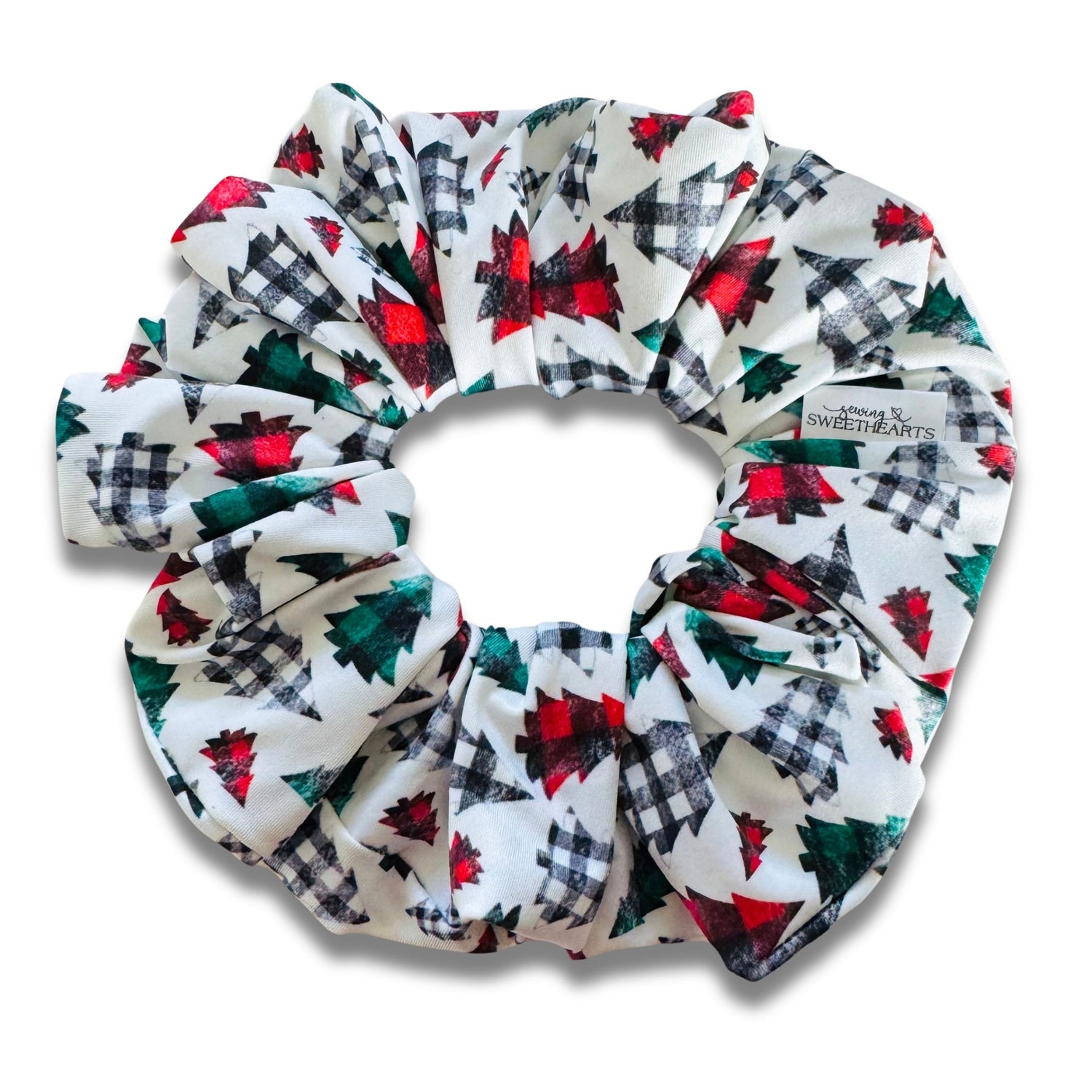 Buffalo Plaid Trees Scrunchie  Sewing Sweethearts   