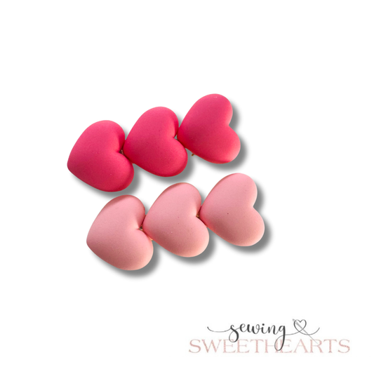 Pink Hearts Clips Sewing Sweethearts