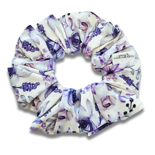 Purple Roses Scrunchie  Sewing Sweethearts   