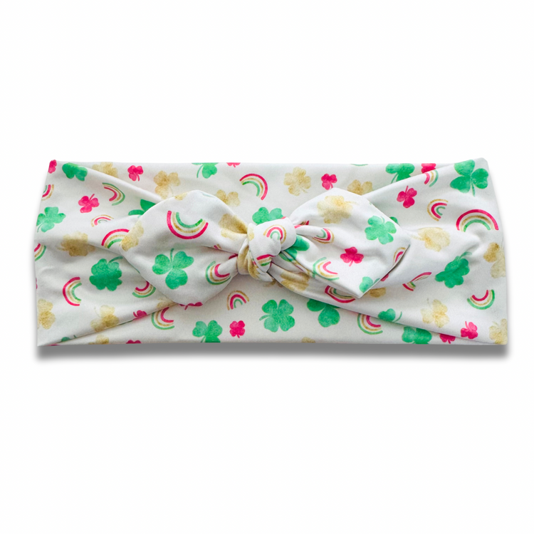 Clover Rainbow Sweetheart Headband (or removable tie option) Sewing Sweethearts Sweetheart with Removable Tie