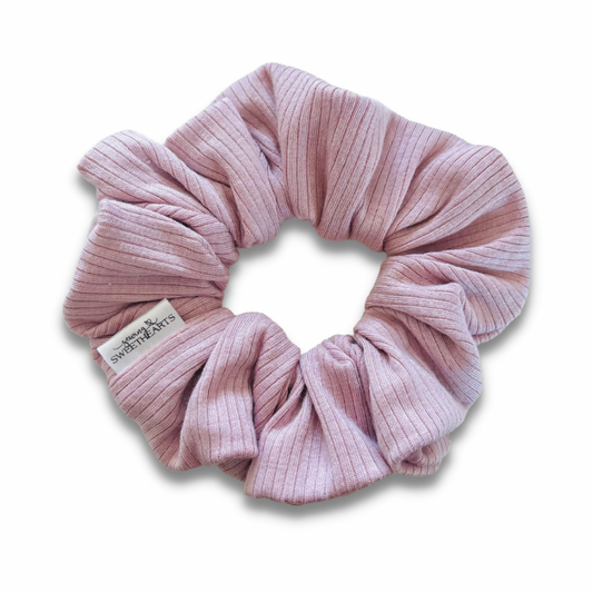 Light Rose Ribbed Scrunchie  Sewing Sweethearts   