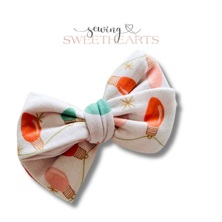 Christmas Lights Bow  Sewing Sweethearts   