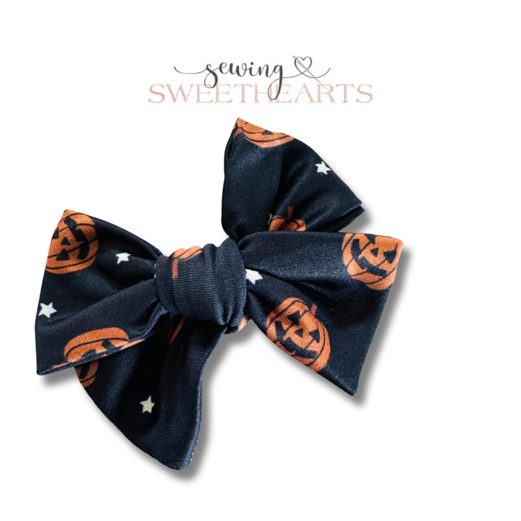 Jack O Lanterns Bow  Sewing Sweethearts   