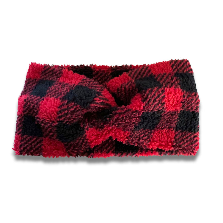 Buffalo Red Sherpa Headband  Sewing Sweethearts   