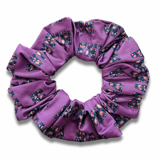 Mama Purple Floral Scrunchie  Sewing Sweethearts   