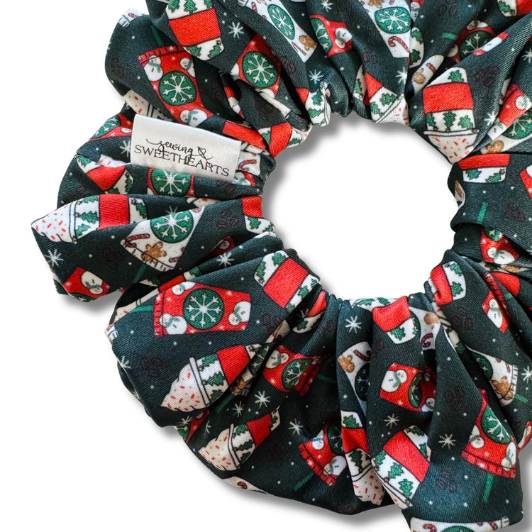 Christmas Coffee Scrunchie  Sewing Sweethearts   