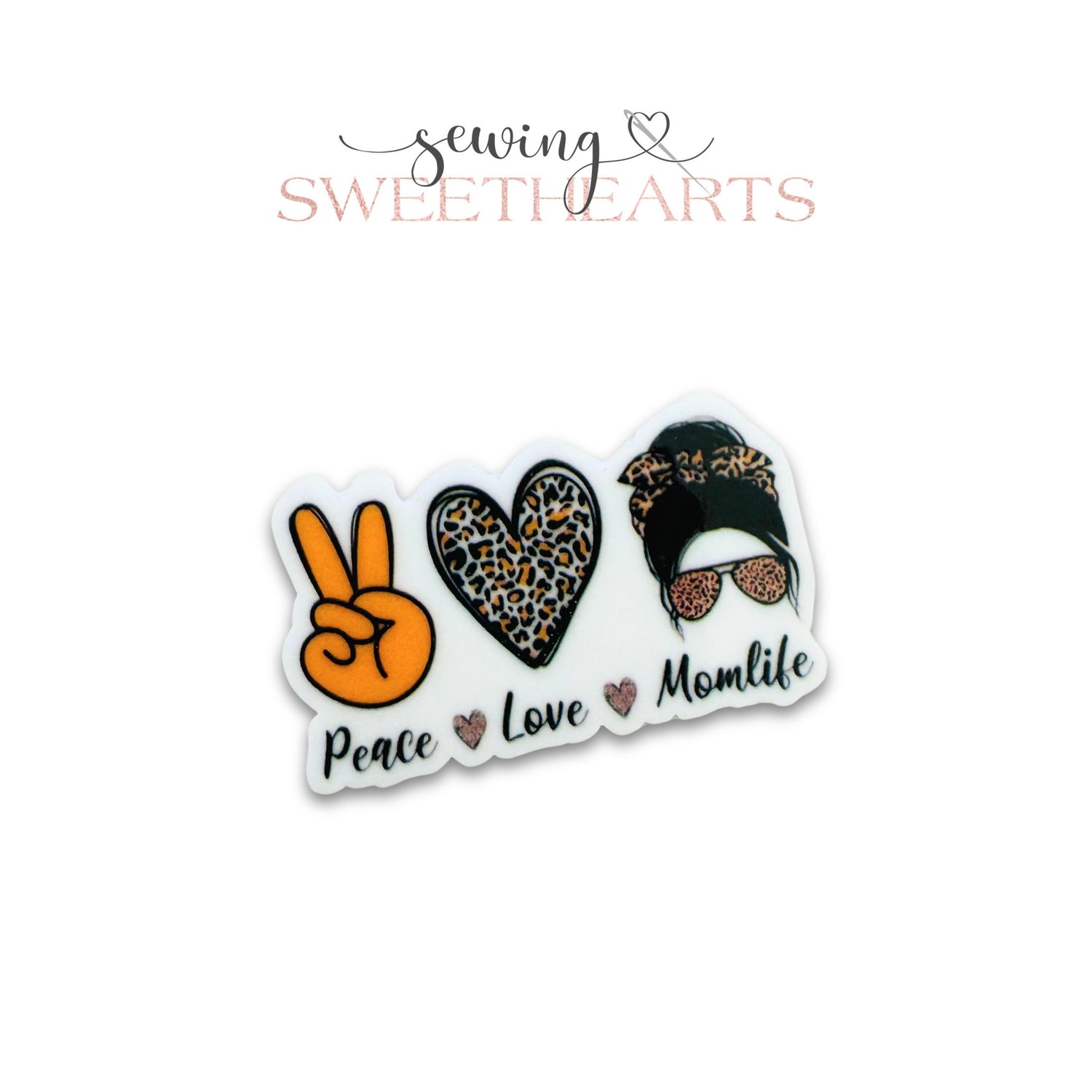 Peace, Love, Momlife Clip (2 for $9)  Sewing Sweethearts   