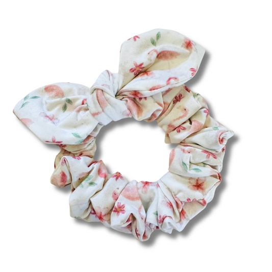 Flamingos Bow Scrunchie  Sewing Sweethearts   