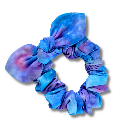 Blue Galaxy Tie Dye Bow Scrunchie  Sewing Sweethearts   