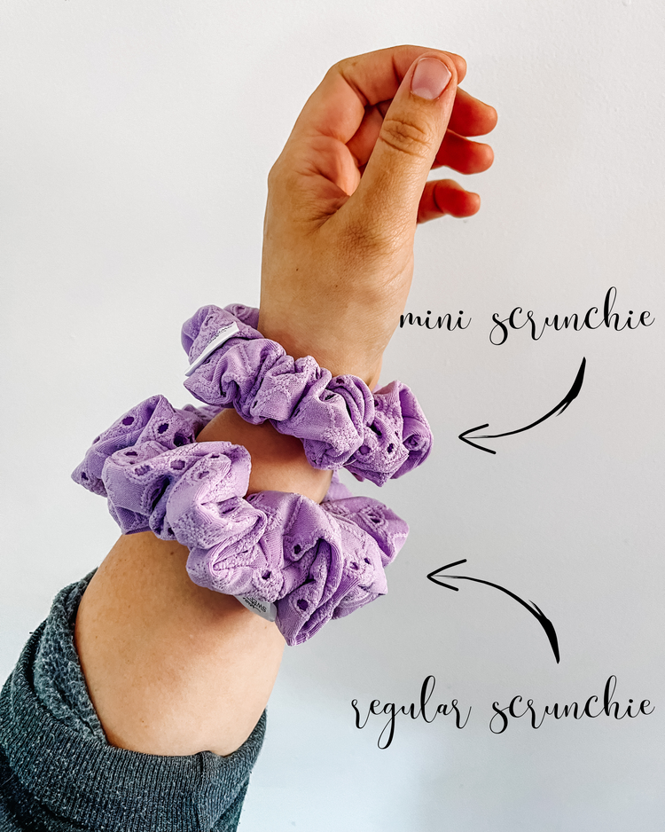 Mama Purple Floral Scrunchie  Sewing Sweethearts   