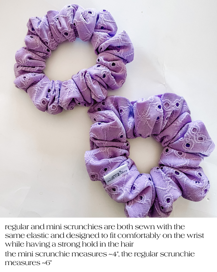 Mama Purple Floral Scrunchie  Sewing Sweethearts   
